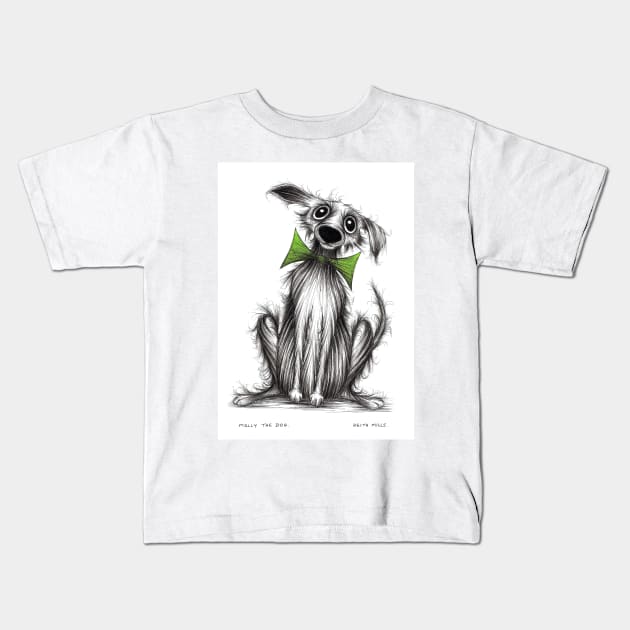 Molly the dog Kids T-Shirt by Keith Mills